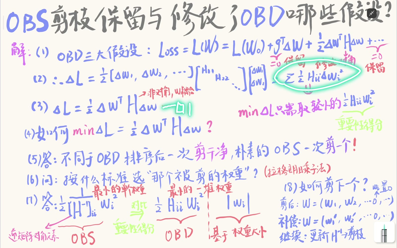 OBS 在二阶模型中保留 Hessian 非对角耦合