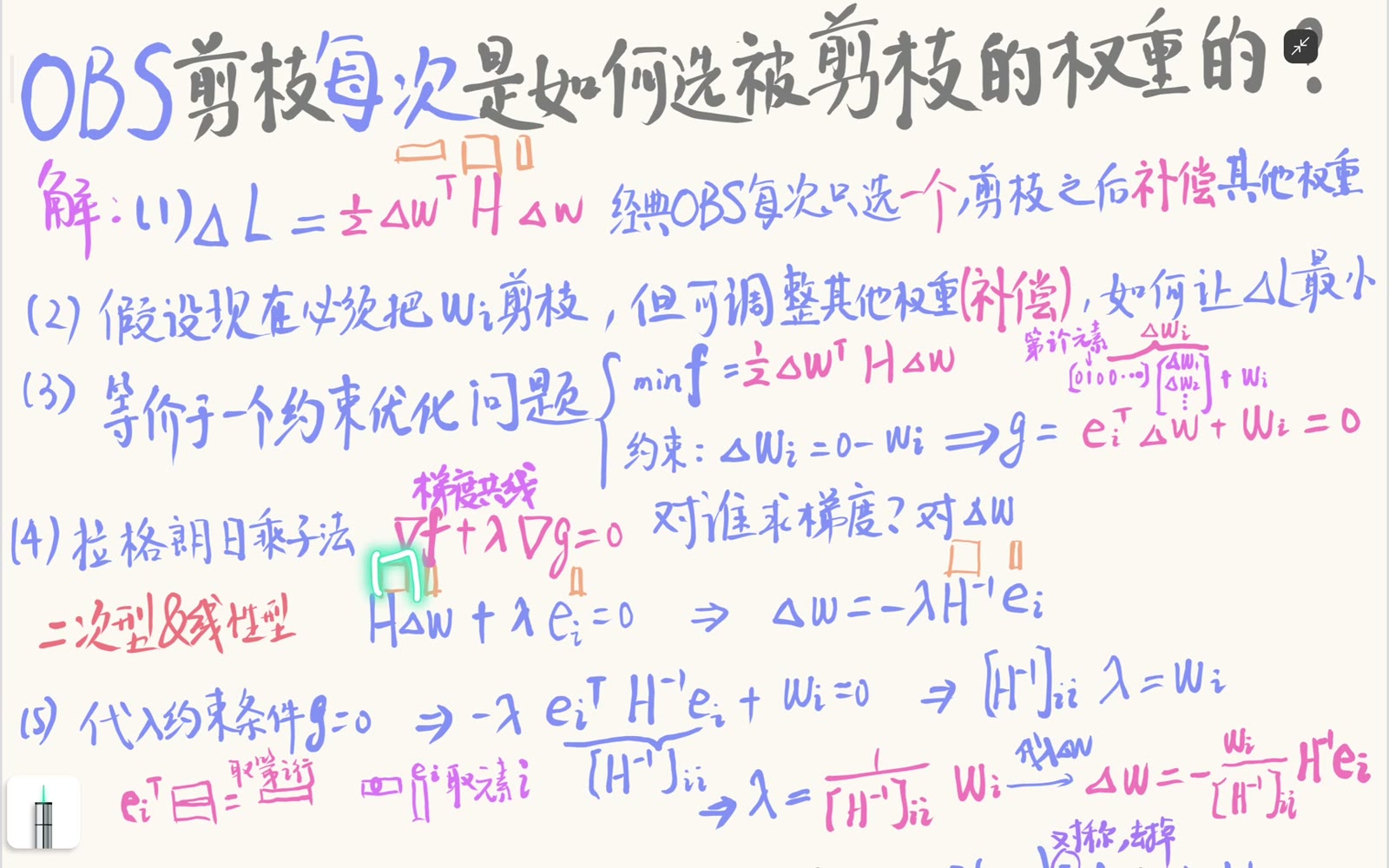拉格朗日驻点条件连接 Hessian 与约束方向