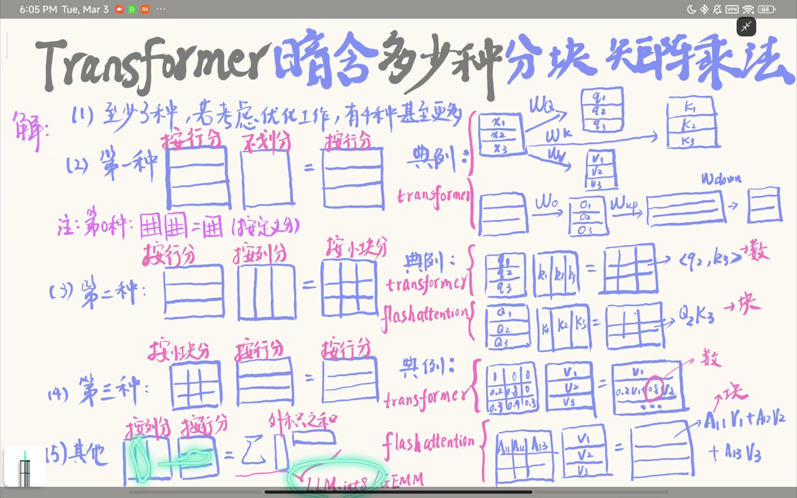 沿收缩维逐个做列向量与行向量外积，再累加成矩阵乘积