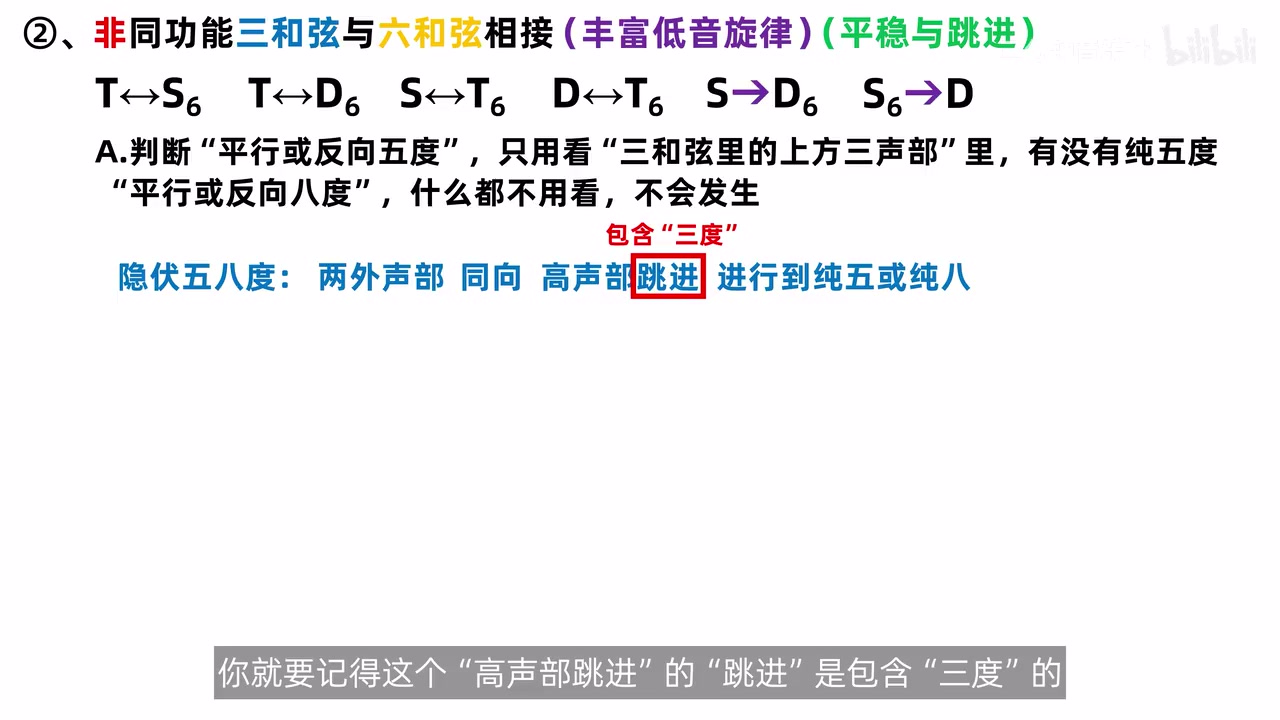 三和弦与六和弦连接时的定向五度检查及隐伏五八度提示