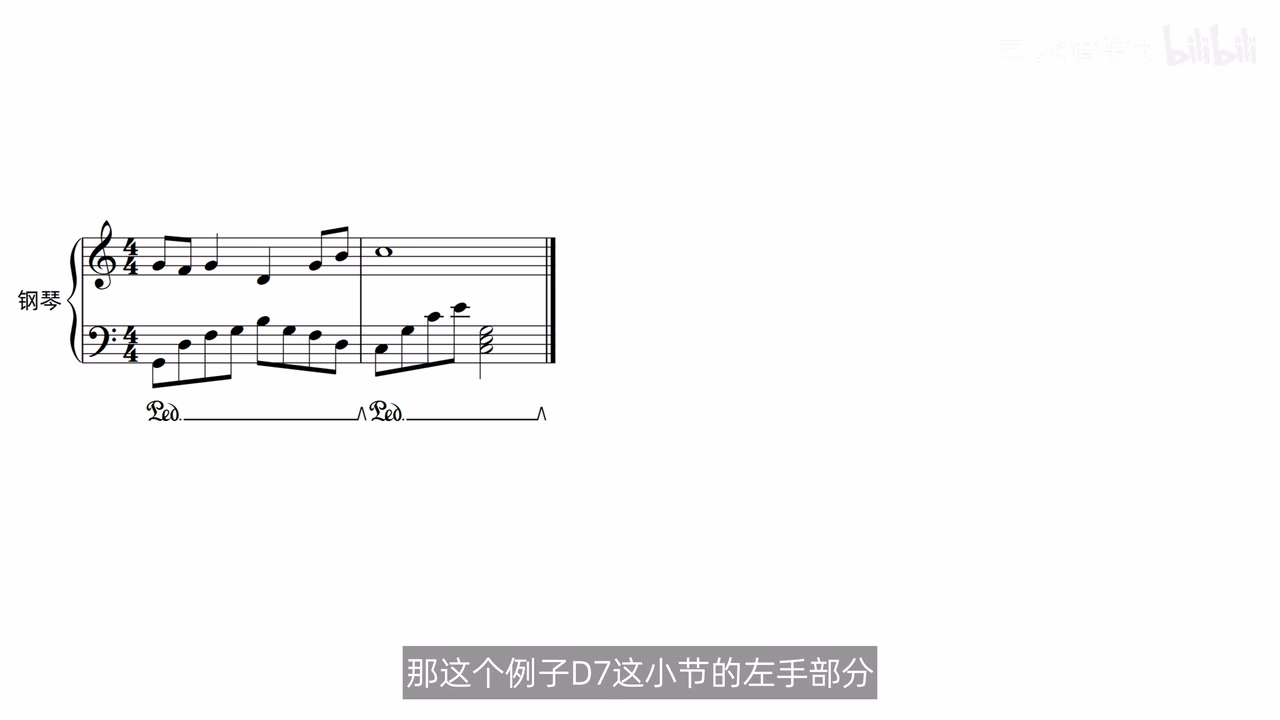 D7 分解音型中七音在同一小节先后出现两次