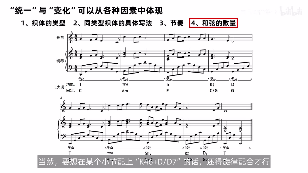 终止四六和弦与属和弦写入模式一示例