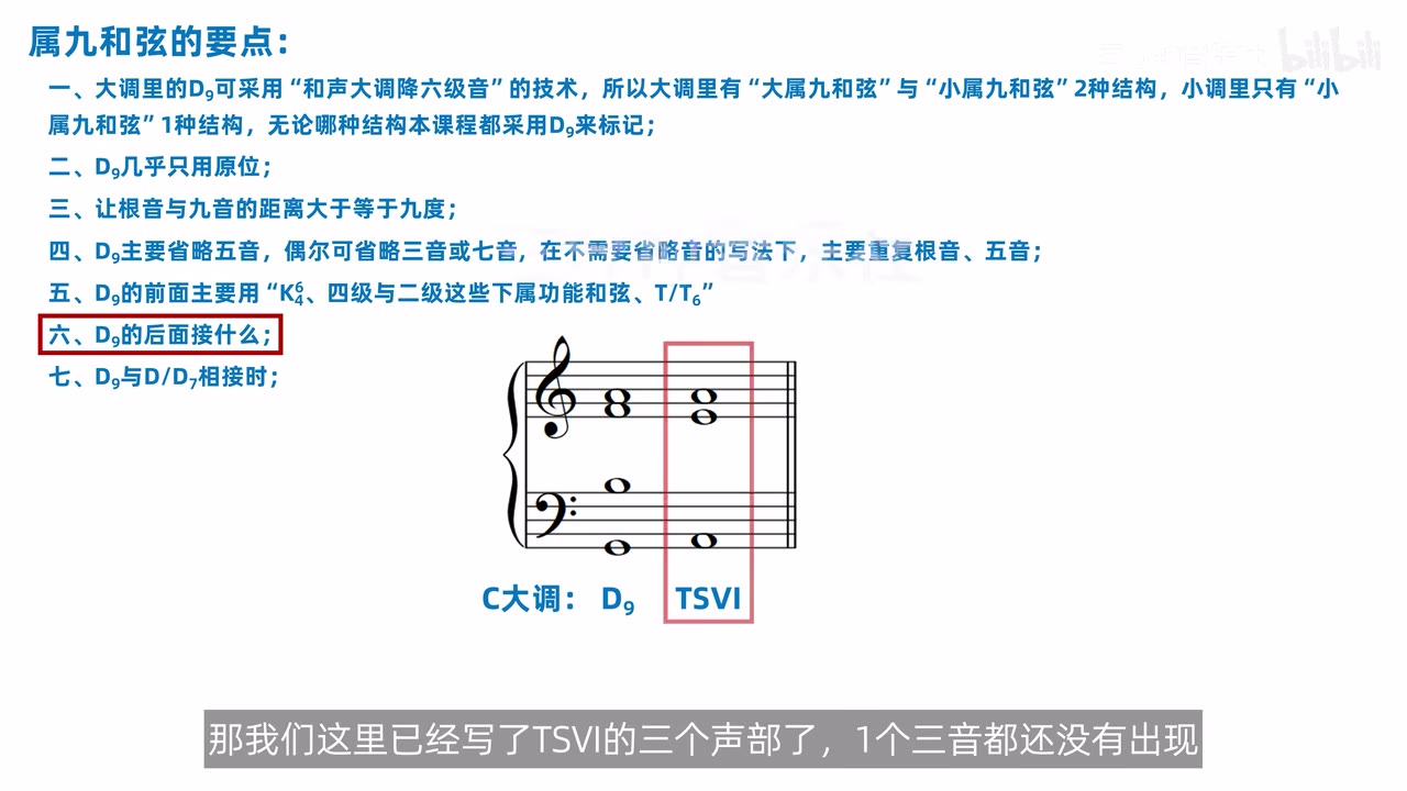 D9直连TSVI时三个声部已被占用而无法满足重复规则