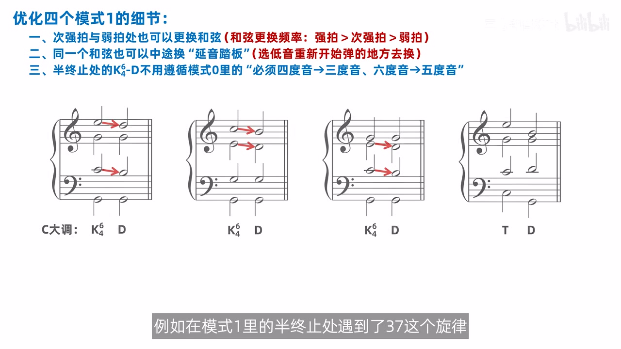 模式1中不同K64接D7写法的试听比较