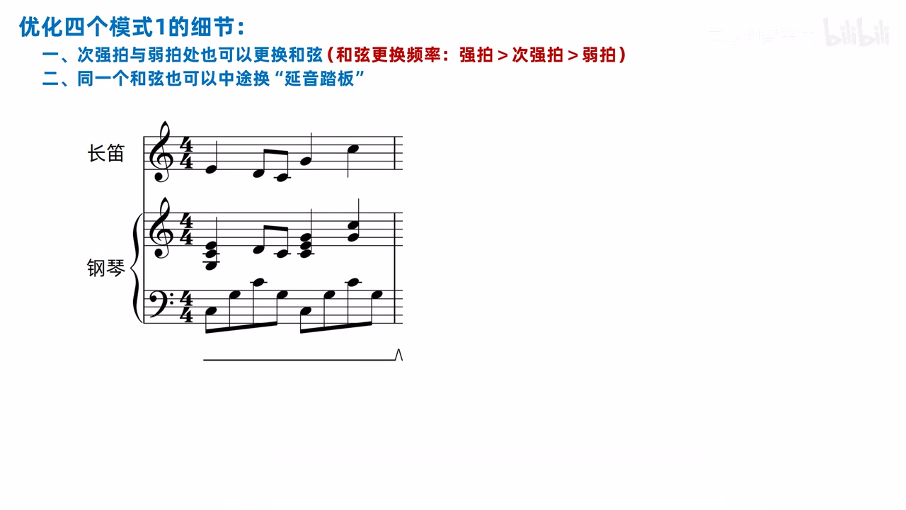 一小节持续同一和弦与踏板的基础写法