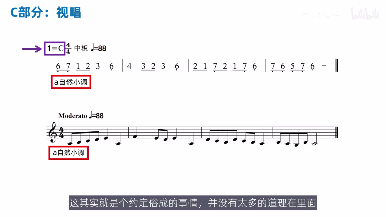 简谱调号与调式标注的区别