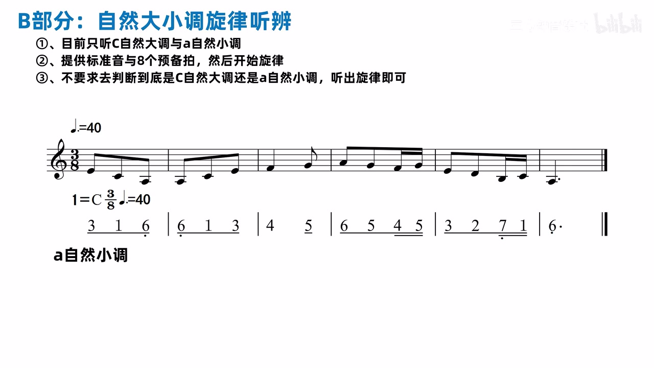 第二条 A 自然小调旋律的完整答案