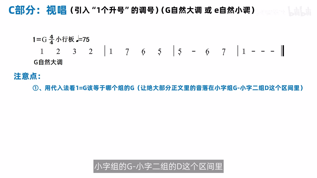 一个升号简谱视唱的两项检查