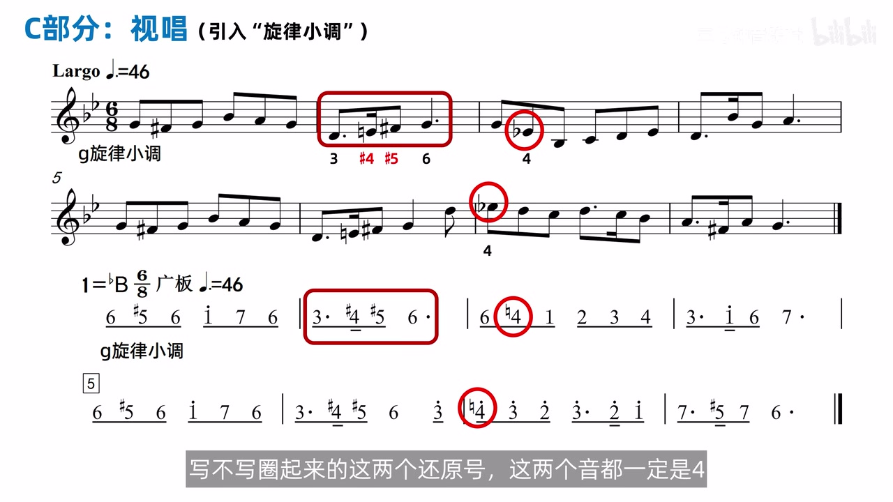 五线谱与简谱中的提示性还原记号