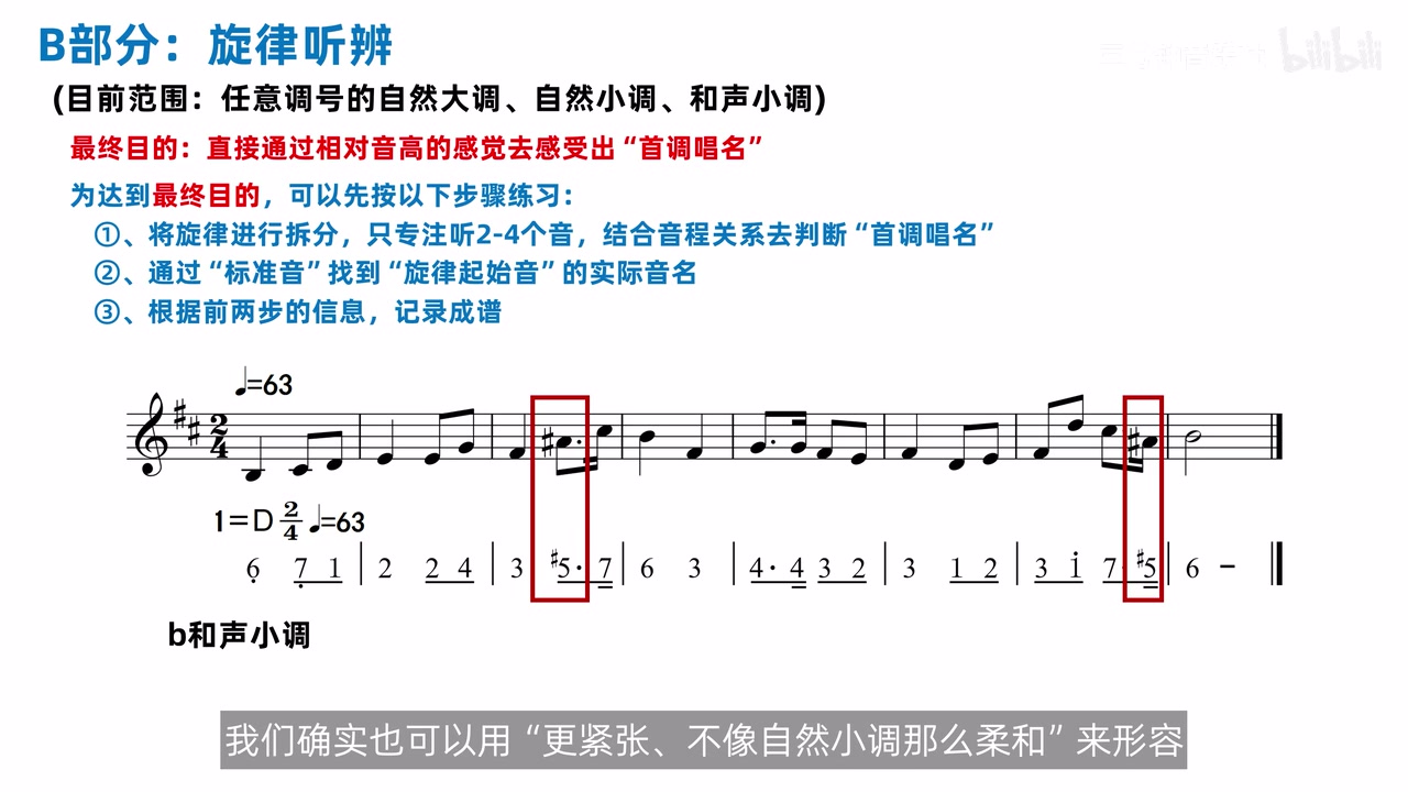b 和声小调中两处升高第七级