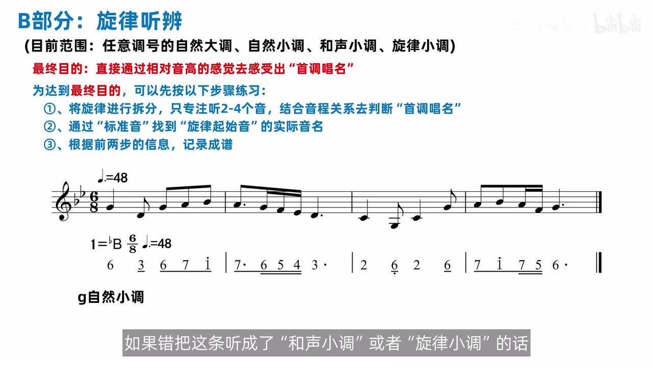 g 自然小调作为六七级都不升高的对照