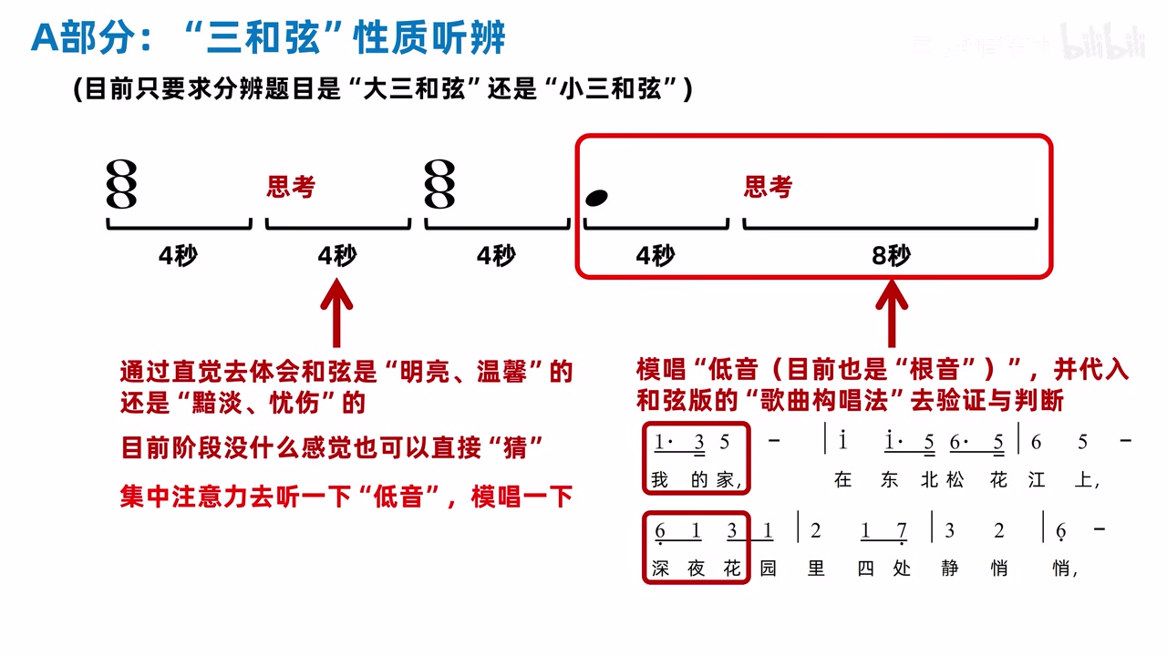 在三音和弦中主动寻找最低音